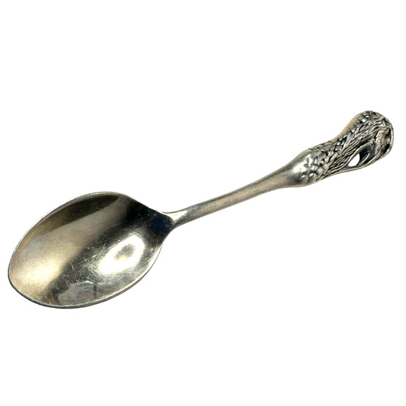 Unique 14" Hand Forged Turkey Serving Spoon Pewter Turkey Head Handle - Picture 1 of 7